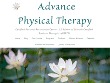 Tablet Screenshot of advance-physicaltherapy.com